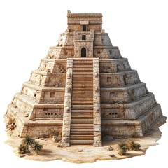 3D front view illustration of a Spanish Royal Mint Spain monument isolated on a white transparent background