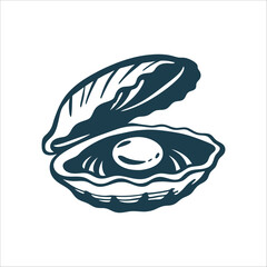 Open Oyster Shell with Single Pearl Inside