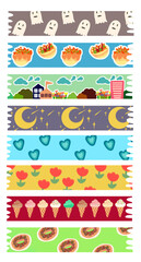 Cute and Colorful Washi Tape Designs Ghosts, Food, Cityscapes, and More