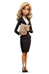 Fototapeta premium Adult cartoon woman doll.