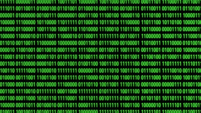 Digital Number code 0 1 green