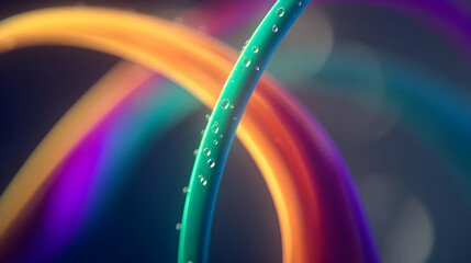 layers in overlapping rainbow colors