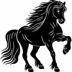 horse silhouette vector