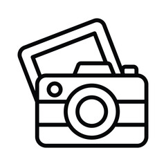 Photography Vector outline icon. Eps 10 file