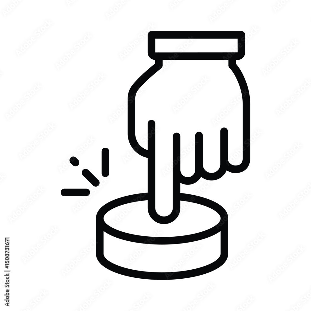 Poster button vector outline icon. eps 10 file