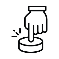 Button Vector outline icon. Eps 10 file