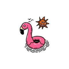 summer iconic vector illustration design