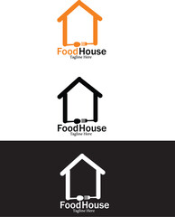 Food house logo vector design. Suitable for business, building and food