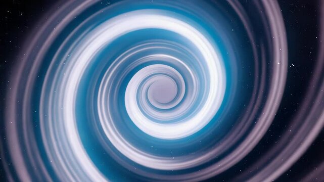 spinning white and blue swirl creating a hypnotic spiral effect, seamless loop animation for digital, abstract, and futuristic projects