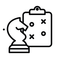 Strategy Vector outline icon. Eps 10 file