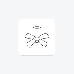 Ceiling Fan, vector, pixel perfect, illustrator file