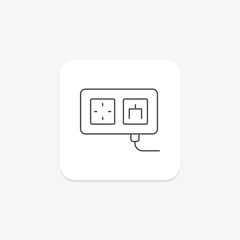 Wall Socket, vector, pixel perfect, illustrator file