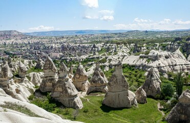 02_This is a panorama of the Valley of the Pigeons in Cappadocia, Turkey.