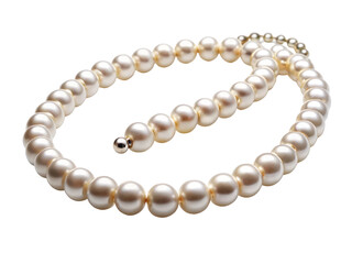 Pearl Necklace on Transparent Background


