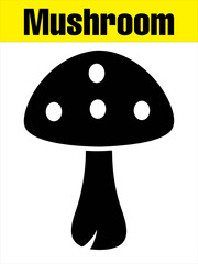 Spotted Mushroom Silhouette for Kids’ Nature Crafts