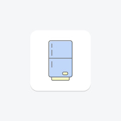 Refrigerator, vector, pixel perfect, illustrator file