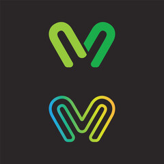 Simple and Elegant M Letter Logo in Vector Format