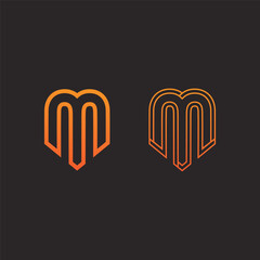 Iconic Letter M Vector Logo for Company Brand Identity