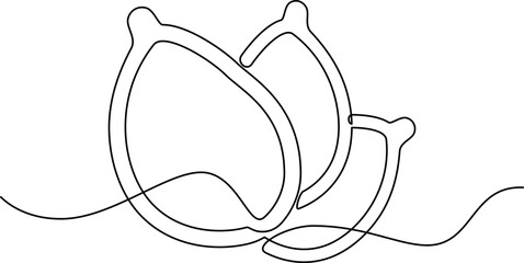one line art Pumpkin Seeds vector illustration. line art, one continuous line, simple, hand drawn and sketch style. for icons, symbols, signs or logos. PNG