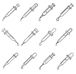 Pipette silhouette vector illustration