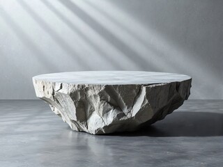 Minimalist Stone Pedestal in Natural Light