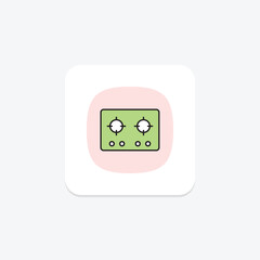 Cooktop, vector, pixel perfect, illustrator file