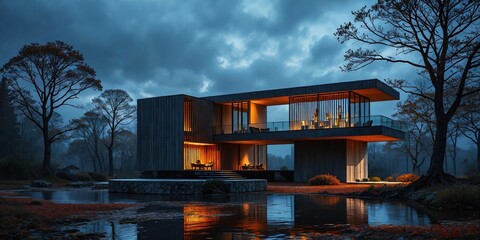 Fototapeta premium Modern Home Evening