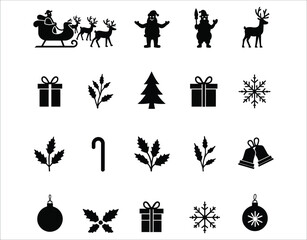 Sleigh and Reindeer Icons