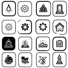 自然とテクノロジーの融合アイコン｜Icons of Nature and Technology