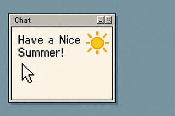 Pixelated Summer Chat Message