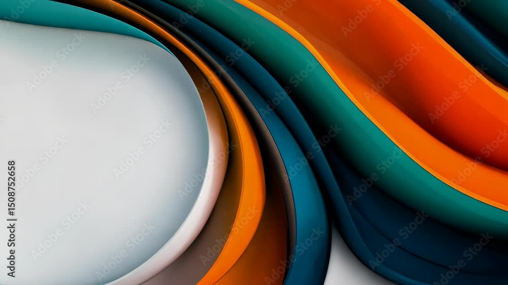 Poster vivid abstract wave pattern showcasing smooth flowing shapes and vibrant colors. perfect for backgro