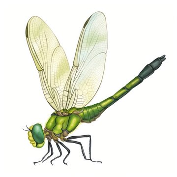 green dragonfly with transparent wings clip art preview