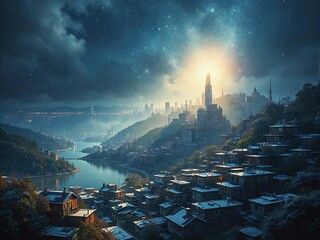 Fototapeta premium Cityscape at Dawn