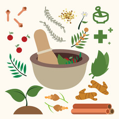 Alternative Medicine illustration vector 
