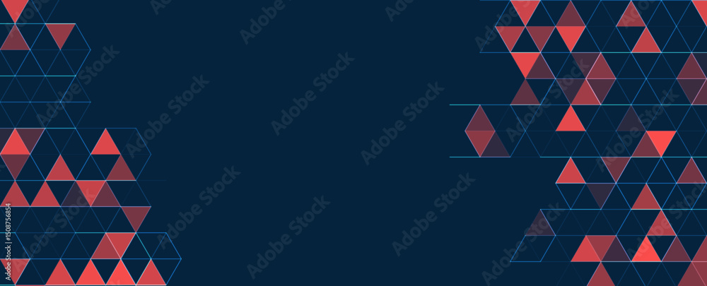 Wall mural abstract geometric background with isometric. digital cube isometric on blue background.
