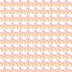 Hand drawn cute flowers, seamless patterns with floral for fabric, textiles, clothing, wall art, wallpaper, cover, banner, poster, interior decor, natural backgrounds.