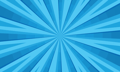 Blue abstract zoom comic background