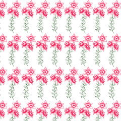 Hand drawn cute flowers, seamless patterns with floral for fabric, textiles, clothing, wall art, wallpaper, cover, banner, poster, interior decor, natural backgrounds.