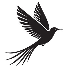 Obraz premium Elegant Cuckoo silhouette with clean lines – Cuckoo illustration – Minimalist Cuckoo vector – Bird silhouette – Bird vector