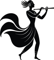 Naklejka premium vector illustration lord of a krishna