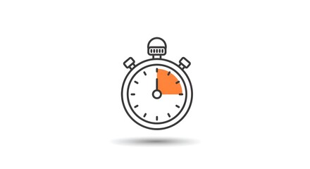 Minimalist Timer Icon Illustration