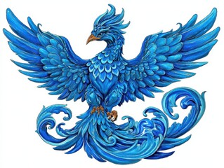 Obraz premium Artistic Phoenix Constellation Rising in Night Sky Digital Artwork