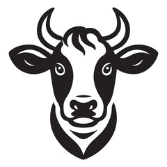 Head cow vector illustration