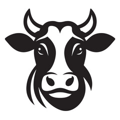 Head cow vector illustration