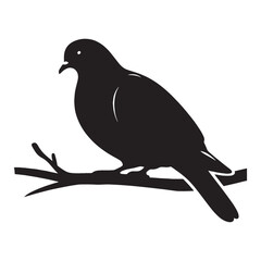 Pure White Dove silhouette – Dove illustration – Minimalist Dove vector – Bird silhouette – Bird vector

