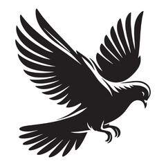 Simple Lines Dove silhouette in flight – Dove illustration – Minimalist Dove vector – Bird silhouette – Bird vector

