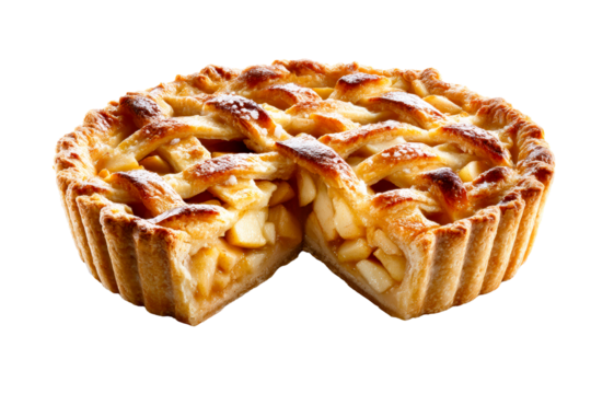 Delicious homemade apple pie with a golden crust and filling