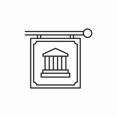 Museum advertisement icon vector sign