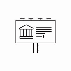 street advertisement board icon vector sign