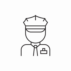 security guard uniform icon vector sign